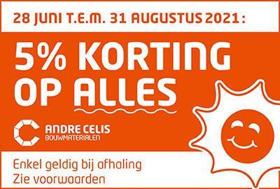 Zomeractie: 5% korting op alles!