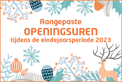 Aangepaste openingsuren tijdens de eindejaarsperiode 2023