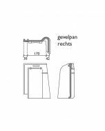 Monier Postel 20 Gevelpan Rechts Leigrijs