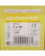 PGB Spaanderplaatschroef VZK-Z 5x90mm (200 stuks)