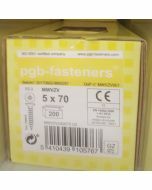 PGB Spaanderplaatschroef VK-Z 5x70mm (200 stuks)