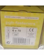 PGB Spaanderplaatschroef VK-Z 6x70mm (200 stuks)