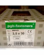PGB Spaanderplaatschroef A2 VZK-Z 3,5x30mm (200 stuks)