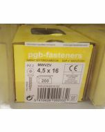 PGB Spaanderplaatschroef VK-Z 4,5x16mm (200 stuks)
