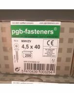 PGB Spaanderplaatschroef A2 VZK-Z 4,5x40mm (200 stuks)