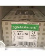 PGB Spaanderplaatschroef A2 VZK-Z 4,5x50mm (200 stuks)