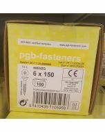 PGB Spaanderplaatschroef VZK-Z 6x150mm (100 stuks)