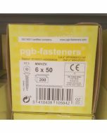 PGB Spaanderplaatschroef VK-Z 6x50mm (200 stuks)