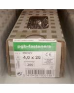 PGB Spaanderplaatschroef A2 VZK-Z 4x20mm (200 stuks)