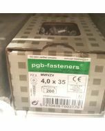 PGB Spaanderplaatschroef A2 VZK-Z 4x35mm (200 stuks)