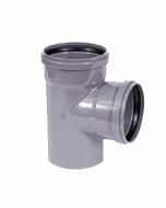 Nicoll PVC T-stuk 90° M/M/S Ø110 grijs