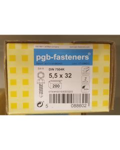 PGB Zelfborende schroef DIN 7504K 5,5x32mm (200 stuks)