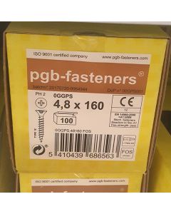 PGB Snelbouwschroef type S 4,8x160mm (100 stuks)