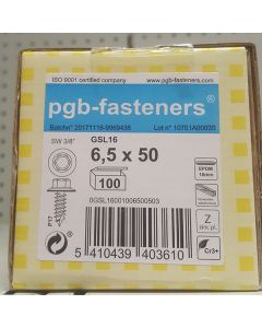 PGB Gevelschroef met lepelpunt 6,5x64mm (100 stuks)