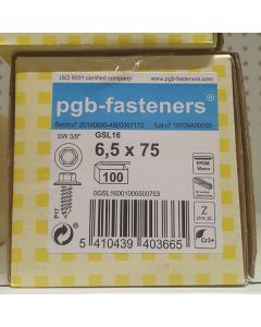 PGB Gevelschroef met lepelpunt 6,5x75mm (100 stuks)