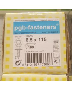 PGB Gevelschroef met lepelpunt 6,5x115mm (100 stuks)