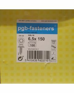 PGB Gevelschroef met lepelpunt 6,5x150mm (100 stuks)