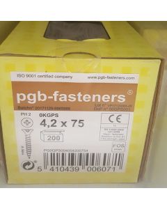 PGB Snelbouwschroef type S 4,2x75mm (200 stuks)