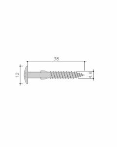 Eternit Cedral Bolkopschroef C05 Haaigrijs 4,8x38mm (100 stuks)
