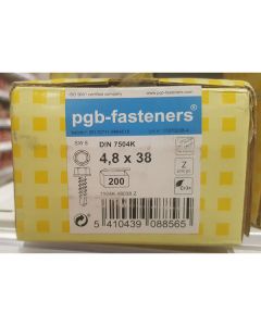 PGB Zelfborende schroef DIN 7504K 4,8x38mm (200 stuks)