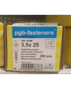 PGB Zelfborende schroef DIN 7504M 3,5x25mm (200 stuks)