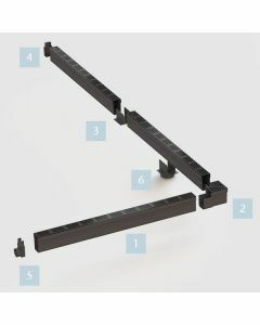 ACO Slimline Hoekelement zwart