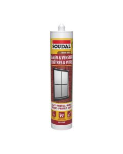 Soudal Ramen & Vensters Overschilderbare silicone bruin 300ml