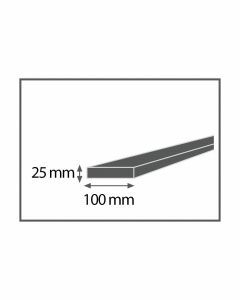 Voliges ruw gedrenkt RND 25x100mm (lengte 4,50m)