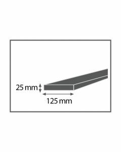 Voliges ruw gedrenkt RND 25x125mm (lengte 4,50m)