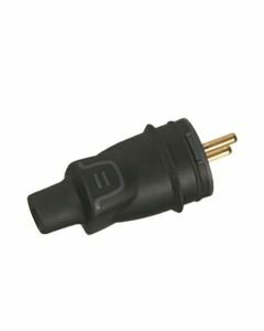 Stekker rubber 2P +A IP44