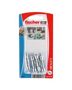 Fischer Metalen hollewandplug HM 5 x 37 S met schroef (4 stuks)