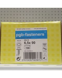 PGB Gevelschroef met lepelpunt 6,5x90mm (100 stuks)