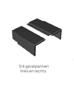 BMI Monier Horizon 3/4 Gevelpan rechts zwart