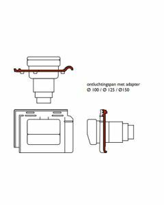 Monier Postel 20 Ontluchtingspan met adapter Double black