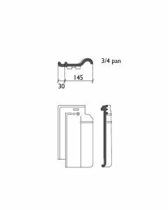 Monier Postel 20 Driekwartpan Double Black