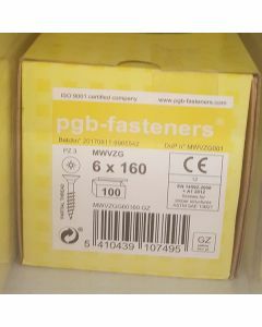 PGB Spaanderplaatschroef VZK-Z 6x160mm (100 stuks)