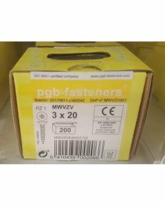 PGB Spaanderplaatschroef VK-Z 3x20mm (200 stuks)