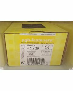 PGB Spaanderplaatschroef VK-Z 4,5x20mm (200 stuks)