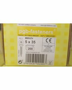 PGB Spaanderplaatschroef VK-Z 5x35mm (200 stuks)