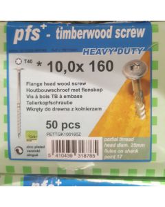 PGB Flenskophoutschroef P17 10x160mm (50 stuks)