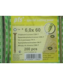 PGB Spaanderplaatschroef VZK-T 6,0x060mm (200 stuks)
