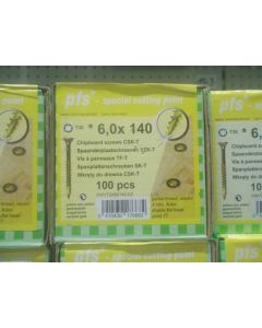 PGB Spaanderplaatschroef VZK-T 6,0x140mm (100 stuks)