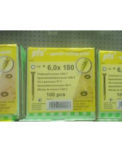 PGB Spaanderplaatschroef VZK-T 6,0x180mm (100 stuks)