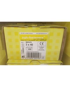 PGB Spaanderplaatschroef VK-Z 3x40mm (200 stuks)