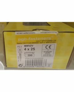 PGB Spaanderplaatschroef VK-Z 4x25mm (200 stuks)
