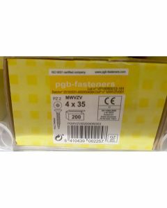 PGB Spaanderplaatschroef VK-Z 4x35mm (200 stuks)