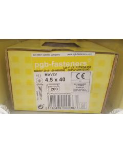 PGB Spaanderplaatschroef VK-Z 4,5x40mm (200 stuks)