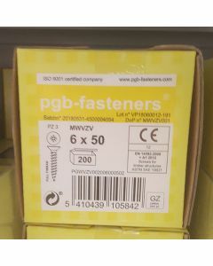 PGB Spaanderplaatschroef VK-Z 6x50mm (200 stuks)