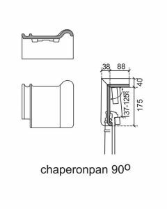 Monier Postel 20 Chaperonpan 90° Double Black