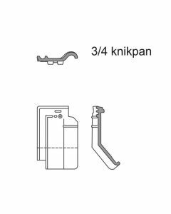Monier Postel 20 3/4 Knikgevelpan 140° Double Black